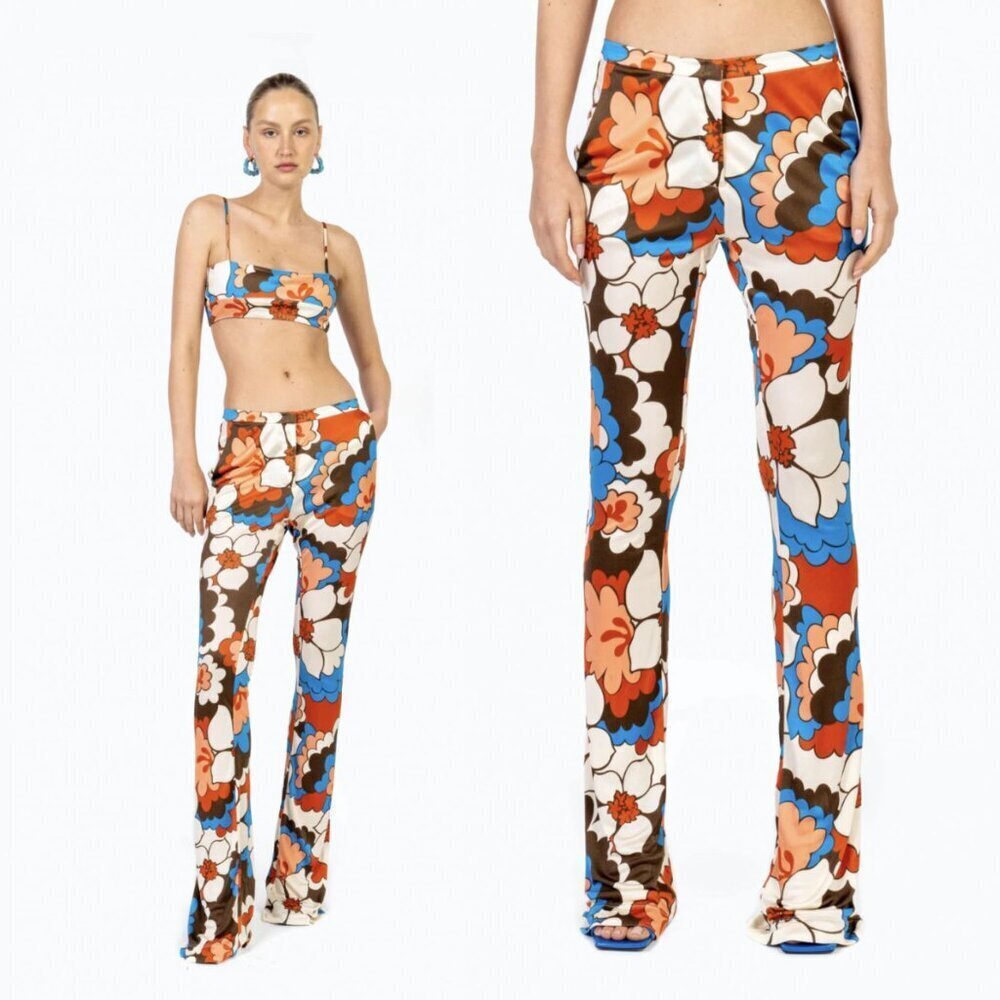 Ronny Kobo Multicolor Floral Jojo Pants Size Medium 41153